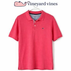 Vineyard Vines Pink Polo Shirt Whale Logo Preppy Coastal Cotton Mens L